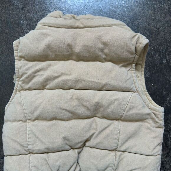Gap Unisex Kids Fleece Sleeveless Full Zip Puffer Vest Beige Size Small (6-7) - Picture 9 of 9